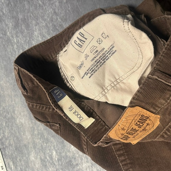 GAP Blue Jeans Mens Brown Corduroy Boot Fit Pants Size 36x30 - Picture 3 of 7